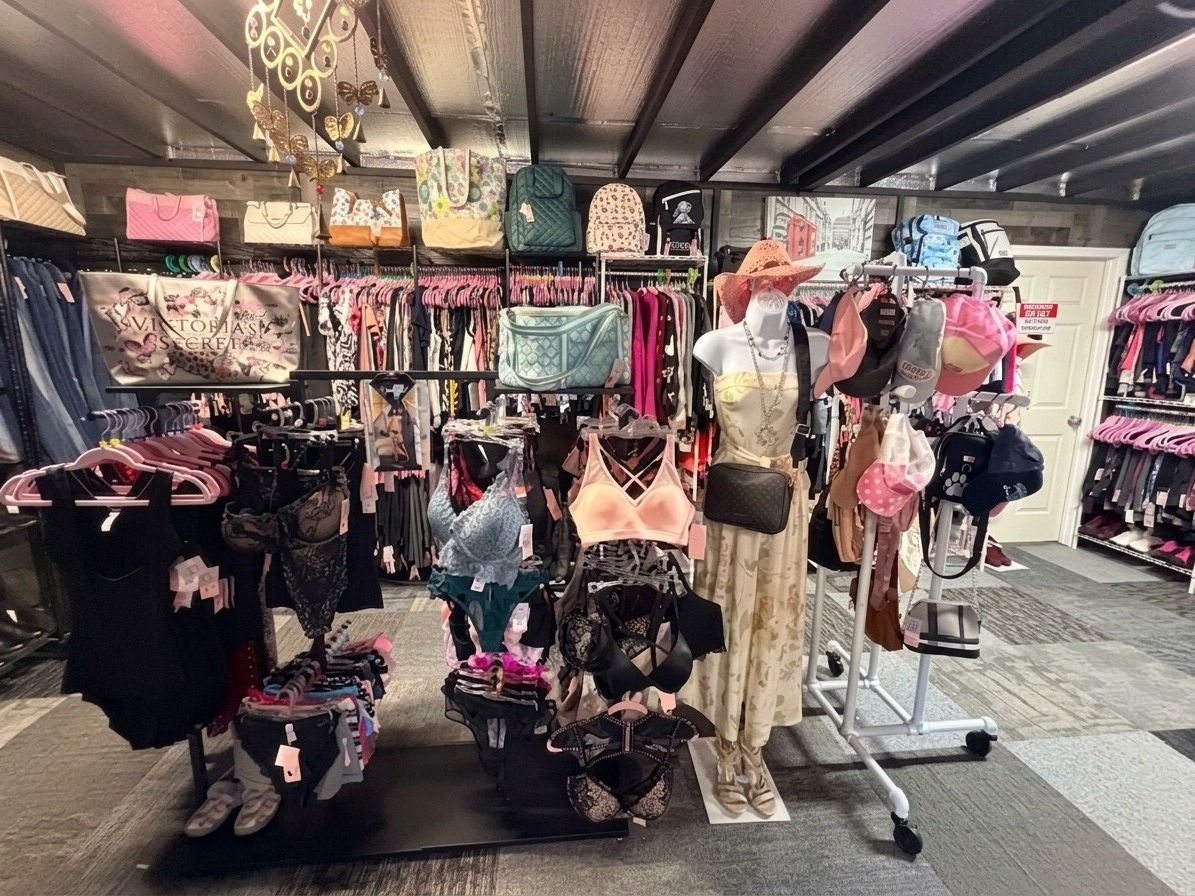 Handbags, intimates and styled mannequin
